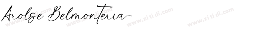 Arolse Belmonteria字体转换